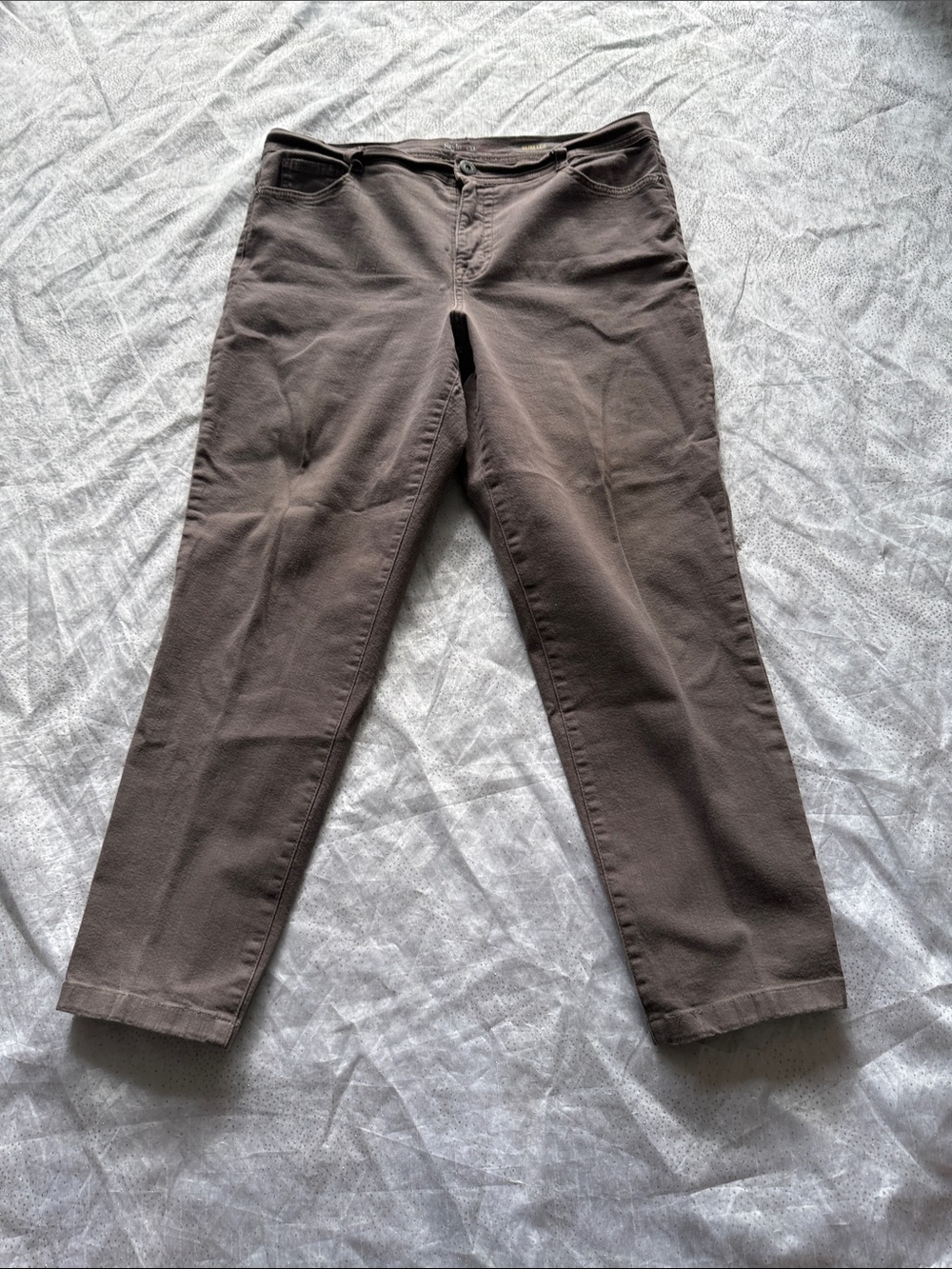 Style & co denim Brown Stretch Cotton Pants size 16